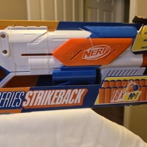NERF Strikeback Blaster - Blue, Orange, White